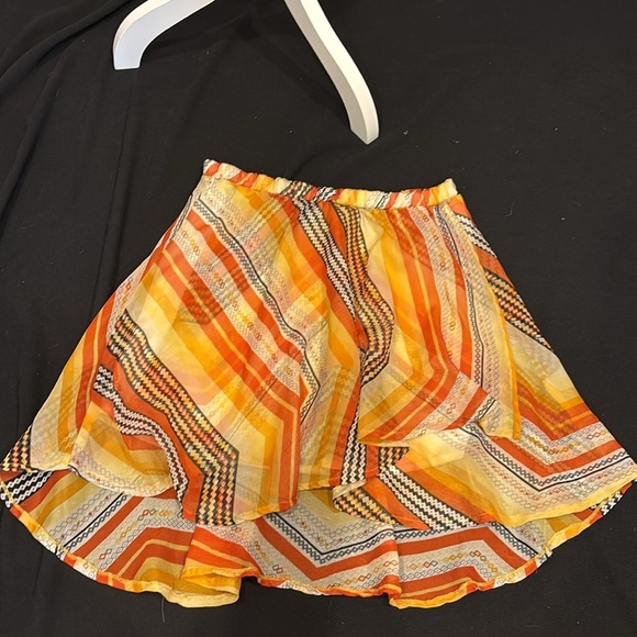 Vanity Dresses & Skirts - Skater Skirt -S Vanity Orange chiffon